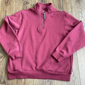 Charles River Apparel  Men’s 3/4 Zip Maroon Pull Over Sweatshirt  Size Small